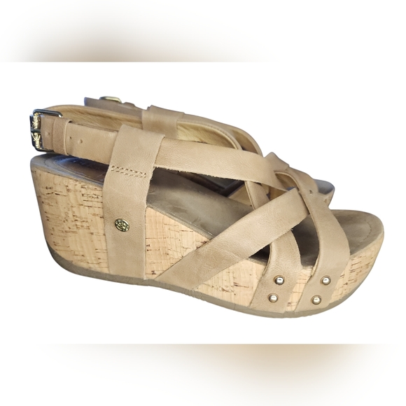 bussola Shoes - Bussola Formentera Cross Straps Wedge Sandals, Womens 37 EU (6-6.5 US)